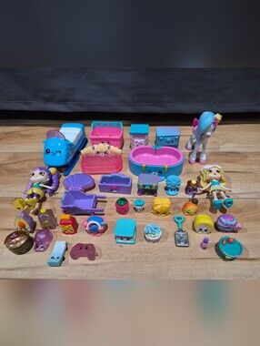Shopkins Happy Places dolls, a horse, accessories & some regular Shopkins